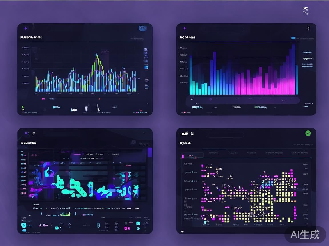 数据可视化工具的运用。如折线图、柱状图、热力图等，